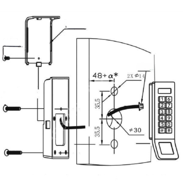 Yuma Şifreli Soyunma Dolabı Kabin Kilidi