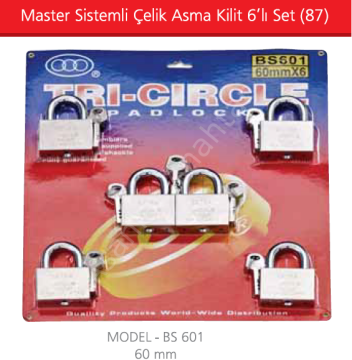 Masterli Asma Kilit 6 lı set