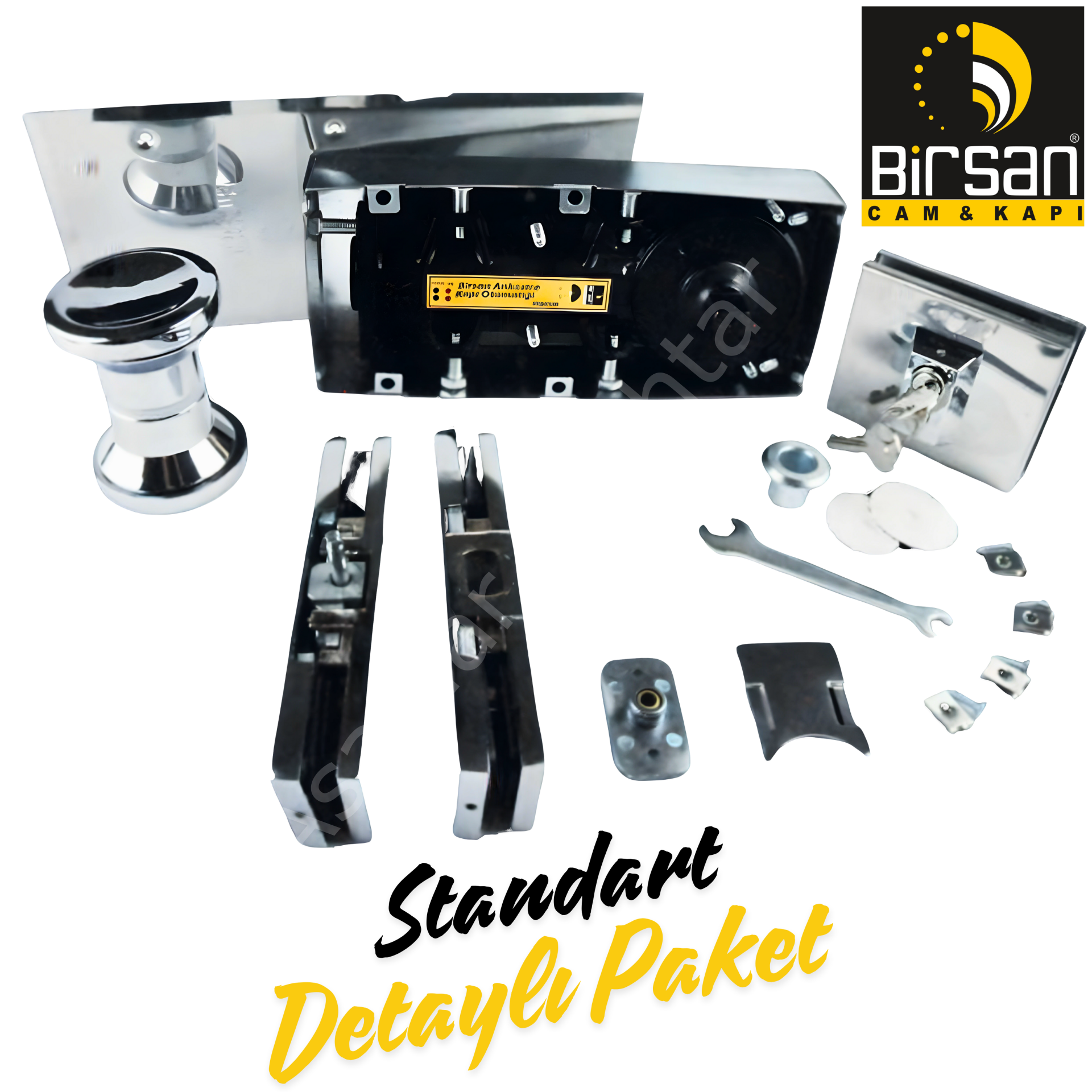 Birsan Cam Kapı Yer Hidroliği Seti Standart Paket