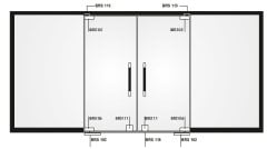 Birsan Cam Kapı Yer Hidroliği Seti Standart Paket