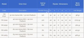 Yuma Uzun Asma Kilitler