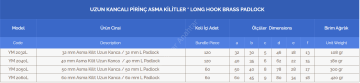 Yuma Uzun Asma Kilitler