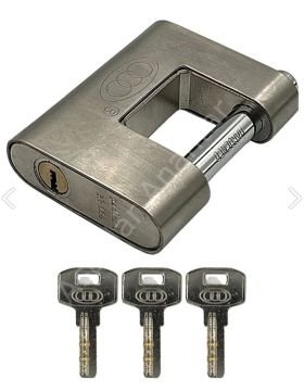 Tricycle Kayar Milli Çelik Asma Kilit 80mm bilyalı anahtarlı - 12 Adet