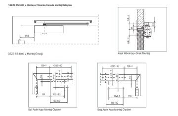 Geze TS 3000 V Kayar Kollu Tek Kanat Kapı Hidroliği