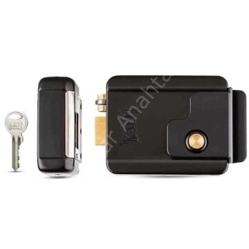 Kale Kilit 357M Elektrikli Kapı Otomat Kilidi Makaralı Siyah 52mm