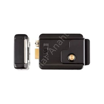 Kale Kilit 357M Elektrikli Kapı Otomat Kilidi Makaralı Siyah 70mm