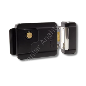 Kale Kilit 357M Elektrikli Kapı Otomat Kilidi Makaralı Siyah 70mm