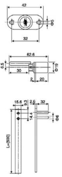 MASTER Merkezi Çekmece Kilidi 19 mm / 70 12 Adet
