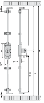 MASTER İspanyolet Kilit 100 cm - Döner