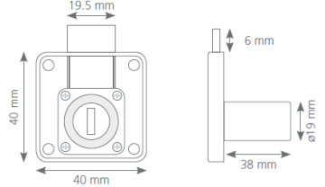 Kare Uzun Çekmece Kilidi katlanır anahtarlı