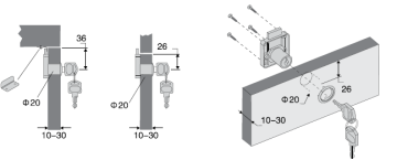 Kare Uzun Çekmece Kilidi katlanır anahtarlı