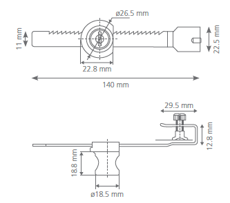 Cam Kilidi (Sürme) 140 mm 12 Adet