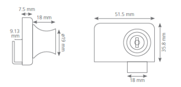 Sürgülü Çekmece Kilidi (22 mm) 12 Adet