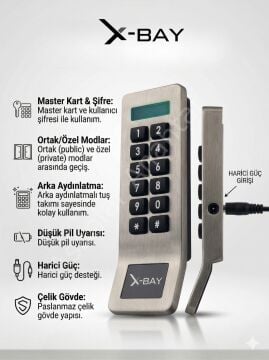 X-BAY Elektronik Şifreli Dolap ve Kabin Kilidi
