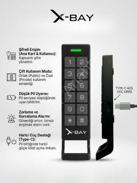 X-BAY Şifreli Elektronik Kabin ve Soyunma Dolabı Kilidi