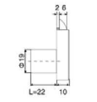 Çarpma Dilli Çekmece Kilidi (22 mm)