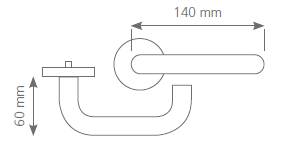 Paslanmaz Kapı Kolu (Yay) 20 - oda