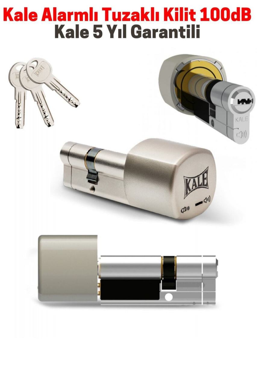 Kale Alarmlı Tuzaklı Barel Mandallı Silindir 164 Asyn Pili Değişebilir 76 mm